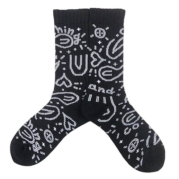 "Paisleys -black-" Socks