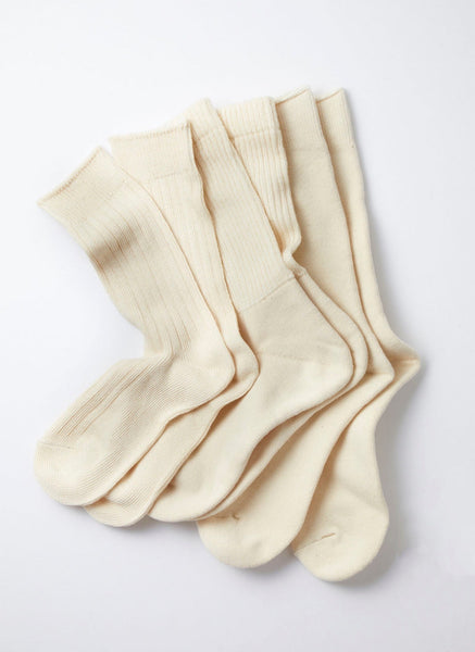 ROTOTO ORGANIC DAILY 3 PACK CREW SOCKS
