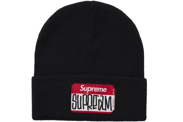 SUPREME GONZ NAMETAG BEANIE (BLACK)