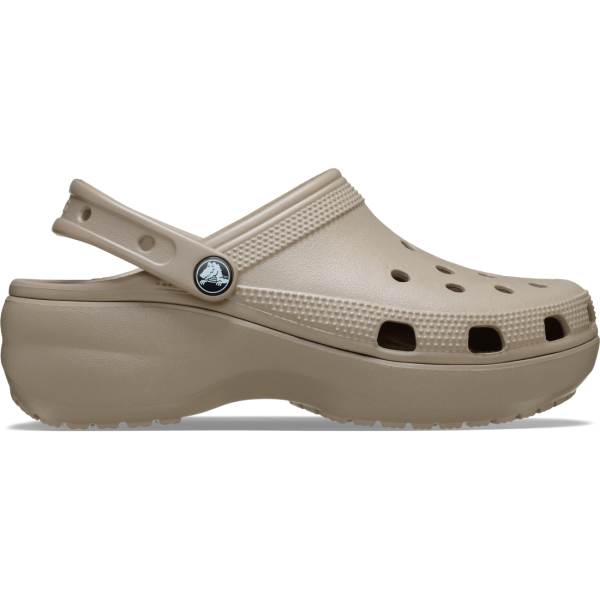 CROCS CLASSIC PLATFORM CLOG (TAUPE)