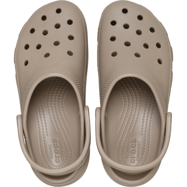 CROCS CLASSIC PLATFORM CLOG (TAUPE)