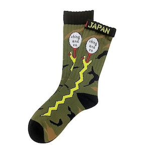 ching & co. "カモヘビ -khaki-" Socks