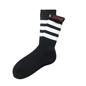 ching & co. "Black Skater -white-" Socks