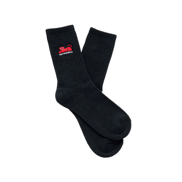 TOY MACHINE DEVIL CAT EMBROIDERED SOCKS
