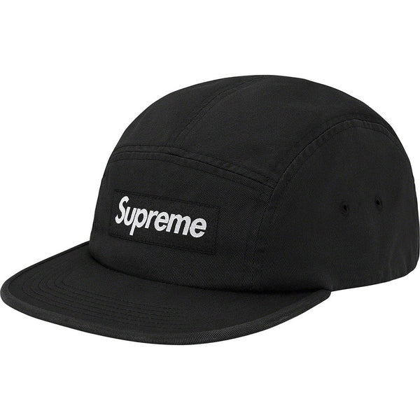 SUPREME WASHED CHINO TWILL CAMP CAP - BLACK
