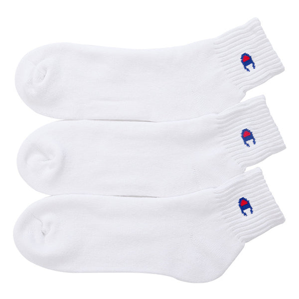 Champion 3-Pack Short Crew Socks - WHITE